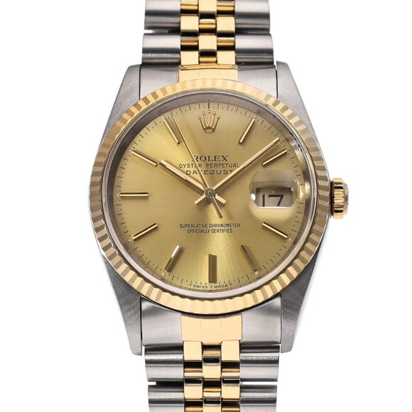 ROLEX Datejust 16233 E series (manufactured around 1991) Champagne mens Watc... - Picture 1 of 4